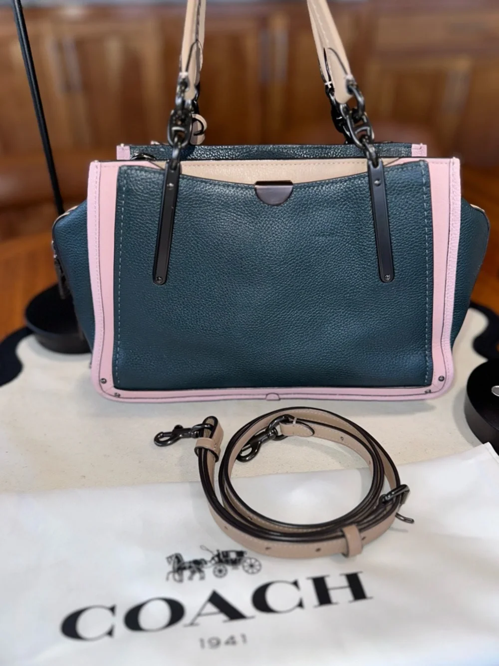 Coach Dreamer Satchel 31633 • Aurora Multi Colorblock Leather • Like New 🌸 - Picture 13 of 14